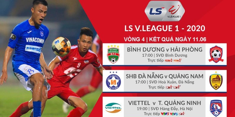 Thông tin về kết quả của giải đấu bóng đá V.League được cập nhật nhanh chóng 